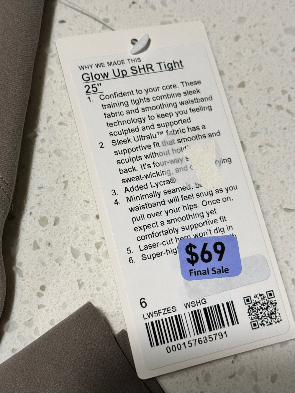 Lululemon Glow Up High-Rise Tight 25” Size 6 - Picture 3 of 7